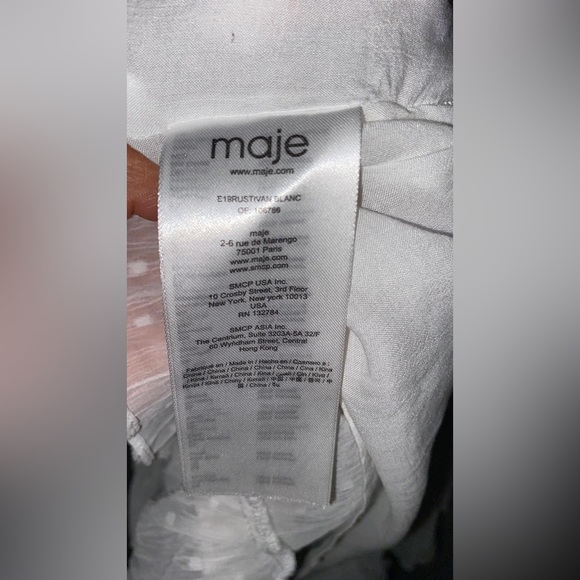 MAJE
Plumetis V-neck Xcrepe midi dress - Picture 10 of 13